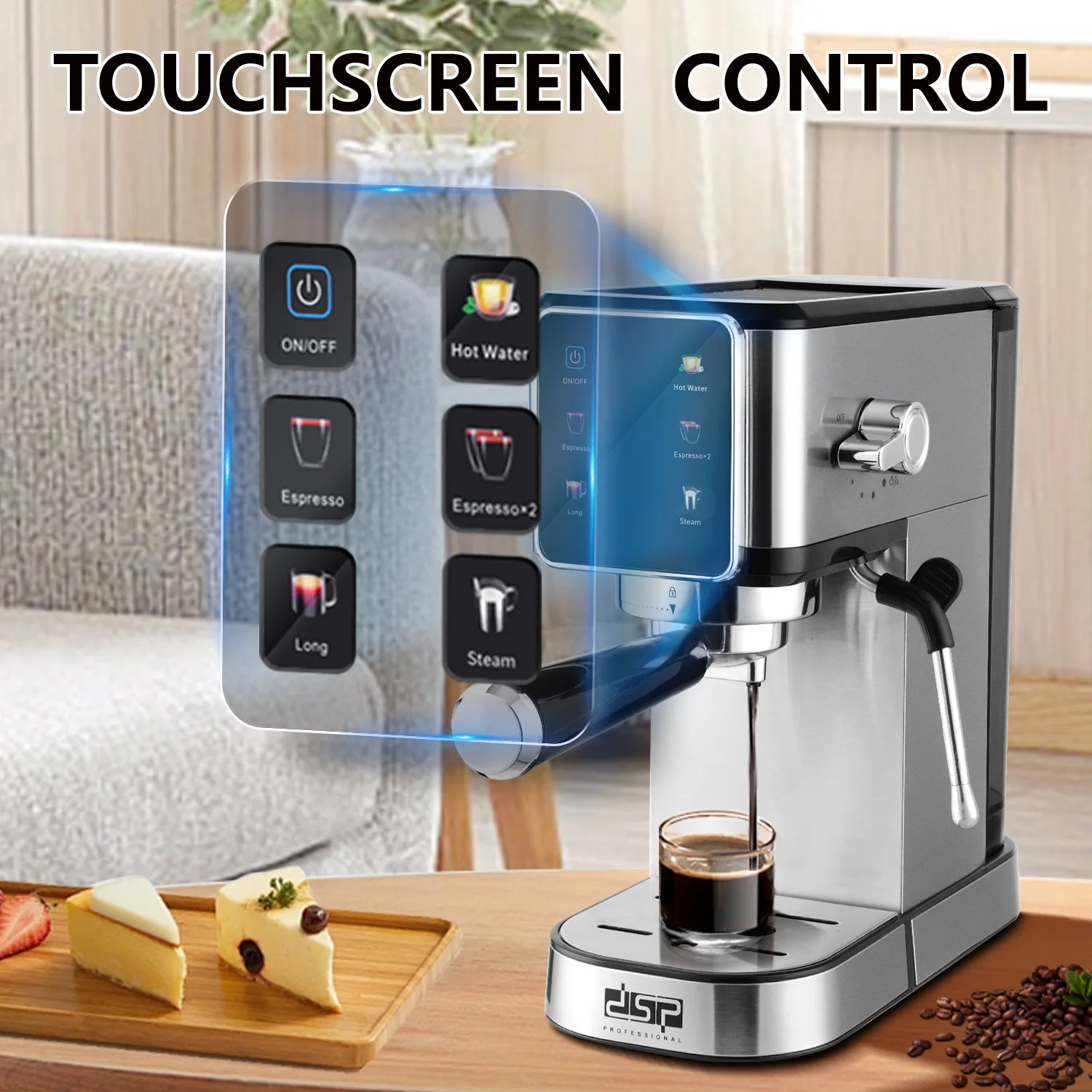 Coffee machine Household small full semi-automatic all-in-one machine high pressure extraction espresso steam coffee
