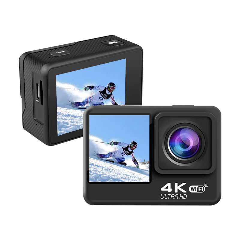 Top Seller Dual Touch Screen 170 wide-angle Waterproof Action Camera Live Stream Action Camera 4k Hd Action Camera