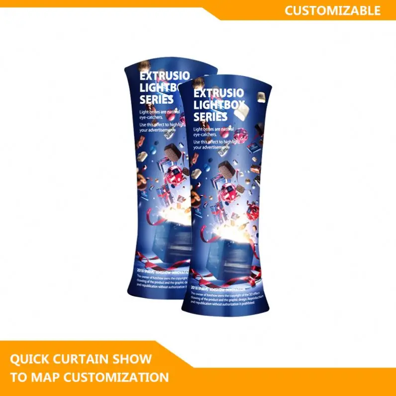 Modern aluminum PVC display cost effective fold up tube magnetic pop up display