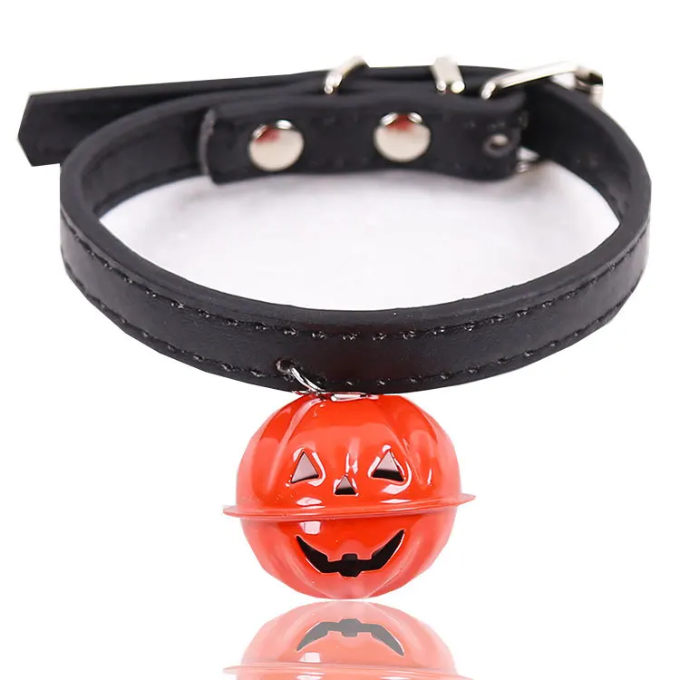 DIVTOP Halloween Pet Supplies Small Medium Large Cat Collar, Adjustable Pumpkin Bell Dog Strap Christmas Dog Pet Collars.