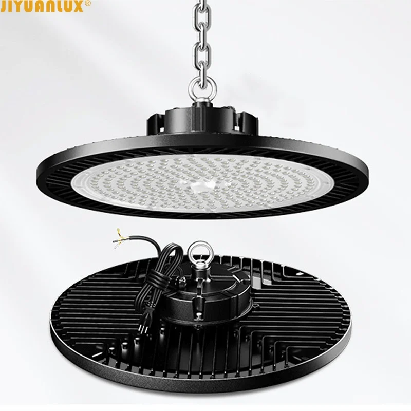 150W 19500LM 5000K Daylight IP65 Industrial Warehouse Workshop Lighting UFO LED High Bay Light with 5ft Cable US Plug