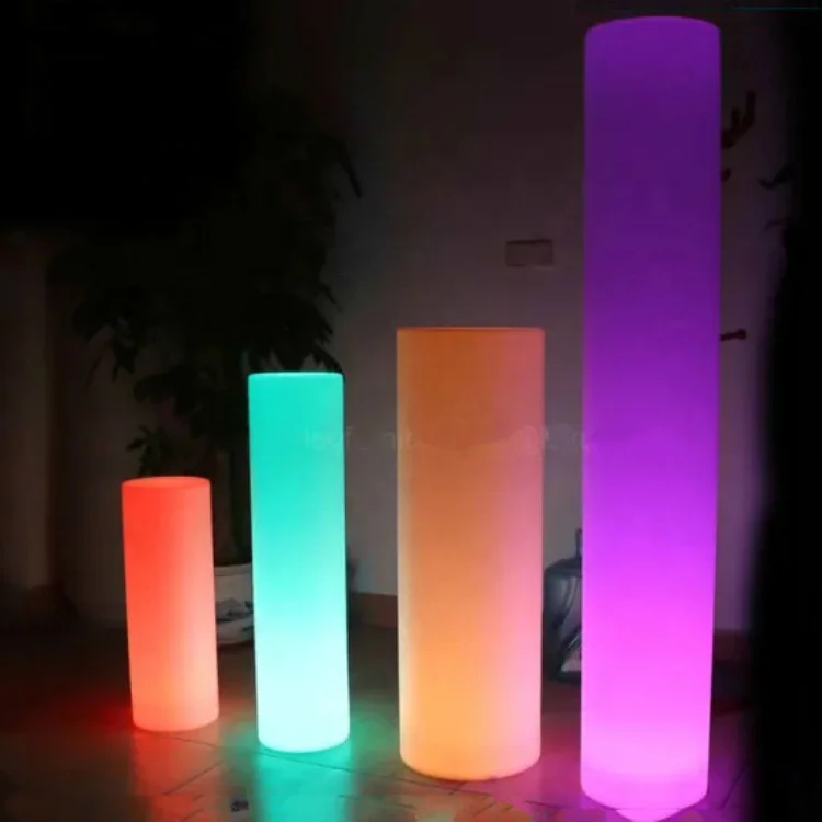 LED Tube Pillar/Column Glow Column Floor Lamp 16 Color Change Luminous column arch Brick Floor Plan