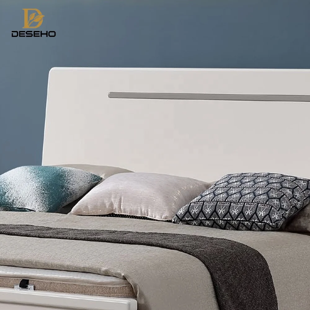 DISIHE China Furniture Manufacturer Double/ Queen/ King White Wooden Bed
