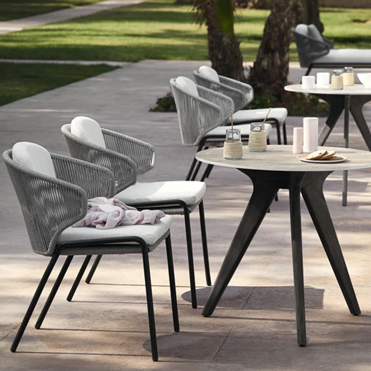 Modern Outdoor Seating Cafe Furnitures Commercial Restaurant Furniture Tables And Chairs Sets For Coffee Shop