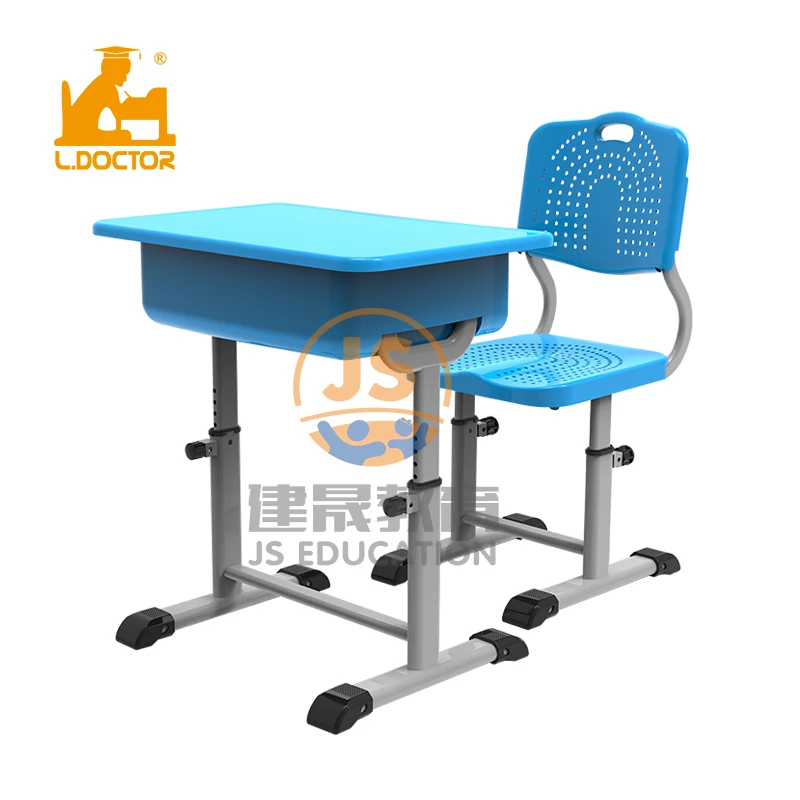 popular design school furniture Plastic student desk and chair with ABS top