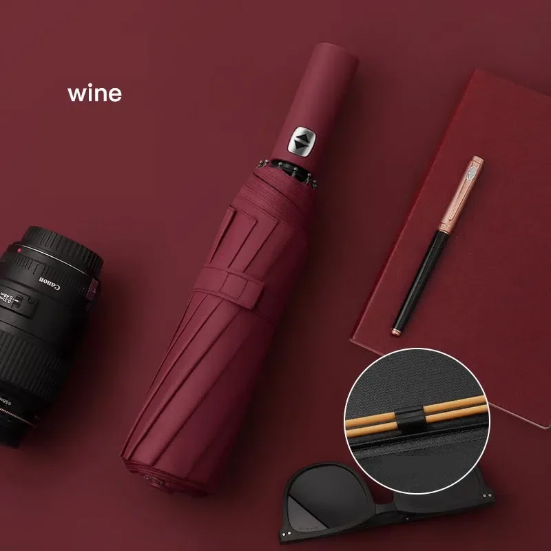 2024 New Popularity Hot Sale Products 12 Bone Double Bone Automatic Portable Ergonomic Handle Umbrella