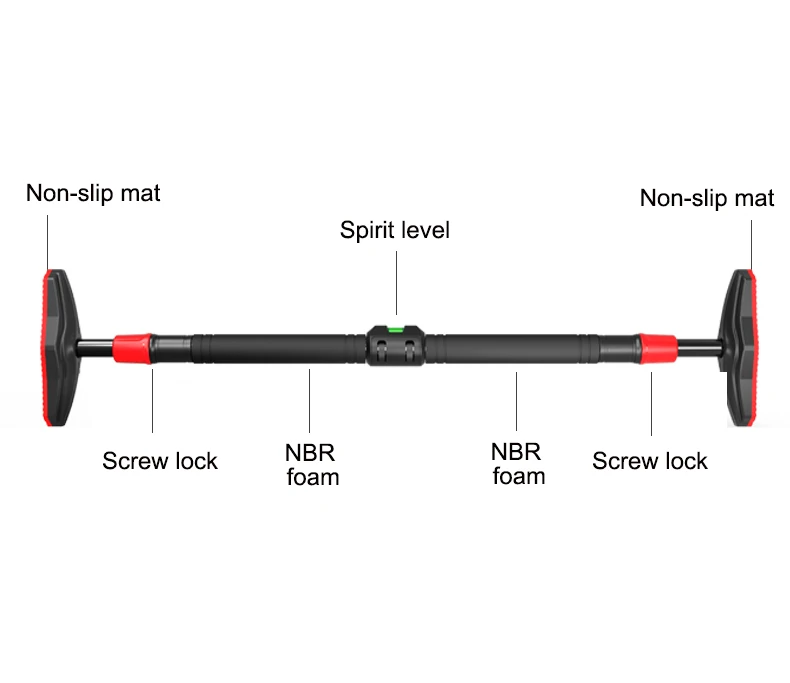 hot sale large anti-skid pad pull up chin adjustable pull up bar door for home fitness