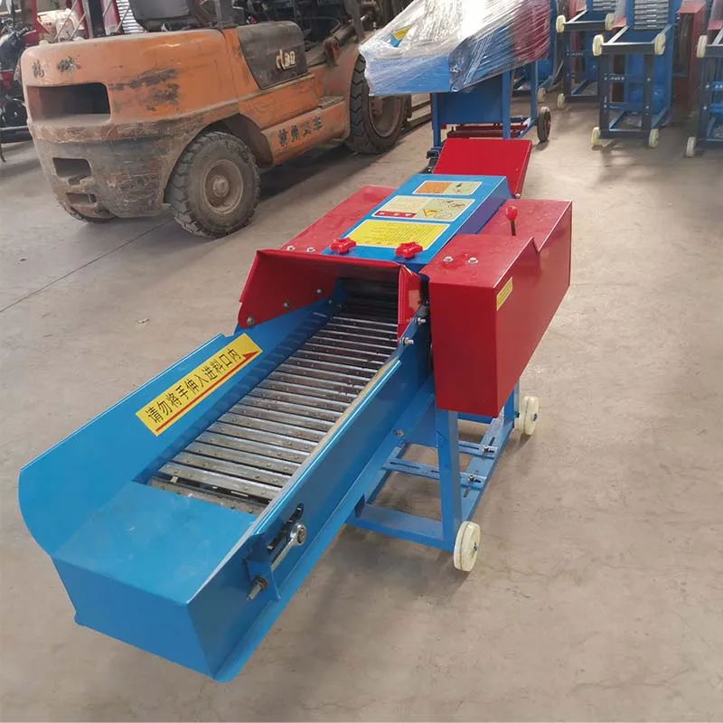 Durable Steel Blades Mini Grass Chaff Cutter Machine For Animals Feed Small Silage Chopper