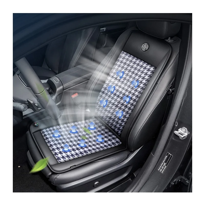Anjuny 12v Auto Seat Cushion Cover Ventilated Fan Air Conditioned Cooler Car Cooling Air Car Cushion Seat Cover