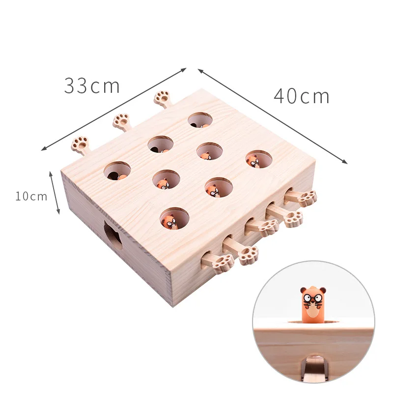 
2021 Cat Toy Set New 2021 Cat Toy Pack Fun Agility Exercise Game Training Hide and Seek Wooden Toys For Cat 