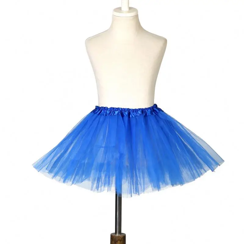 Wholesale summer 15 colors toddler tutu skirt 3 layers ballet mesh dance fluffy girls tutu skirt halflength gauze baby fluffy