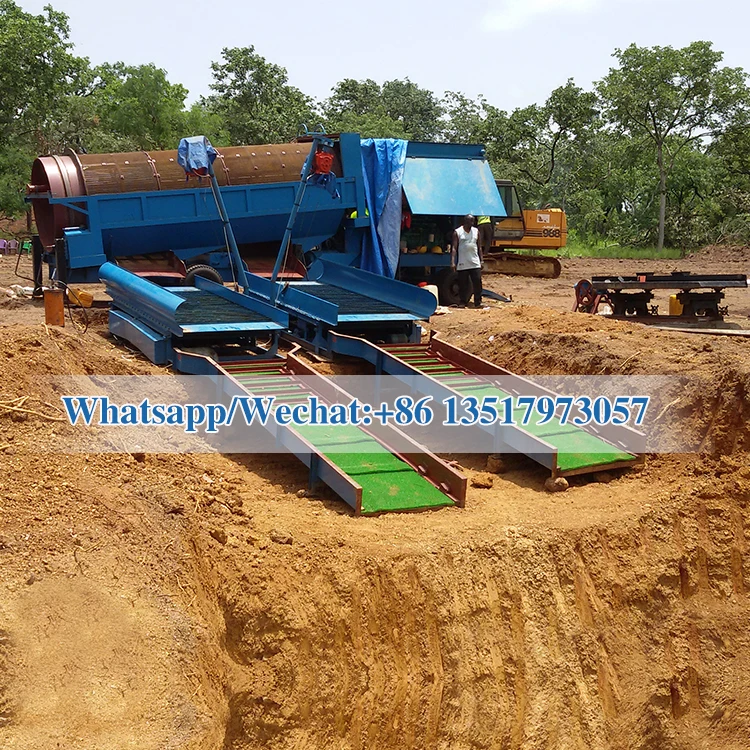 Gandong gold wash plant mini gold wash plant mining trommel machine sluice box