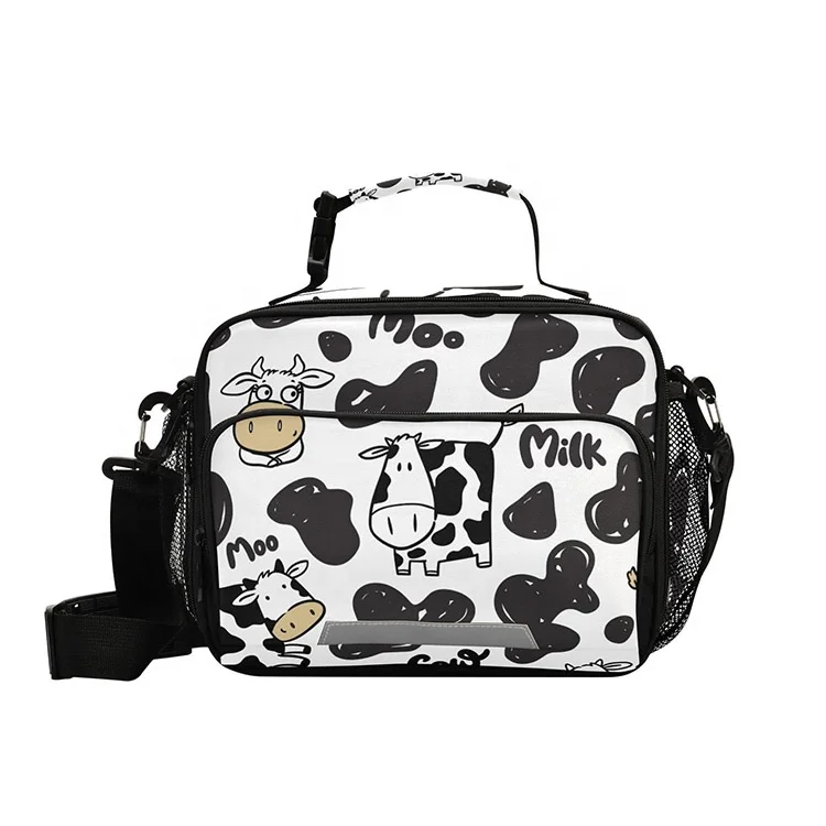 Kids School Bag With Lunch Box And Water Bottle Insulated Outdoor Square Food Cooler Bag Aluminum Foil Waterproof Leakproof