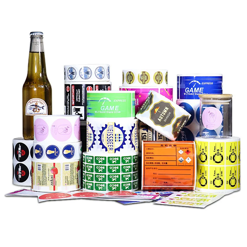 Waterproof Stickers Custom Logo Printing Adhesive Sticker Label Company Logo Label Rectangular Product Stickers