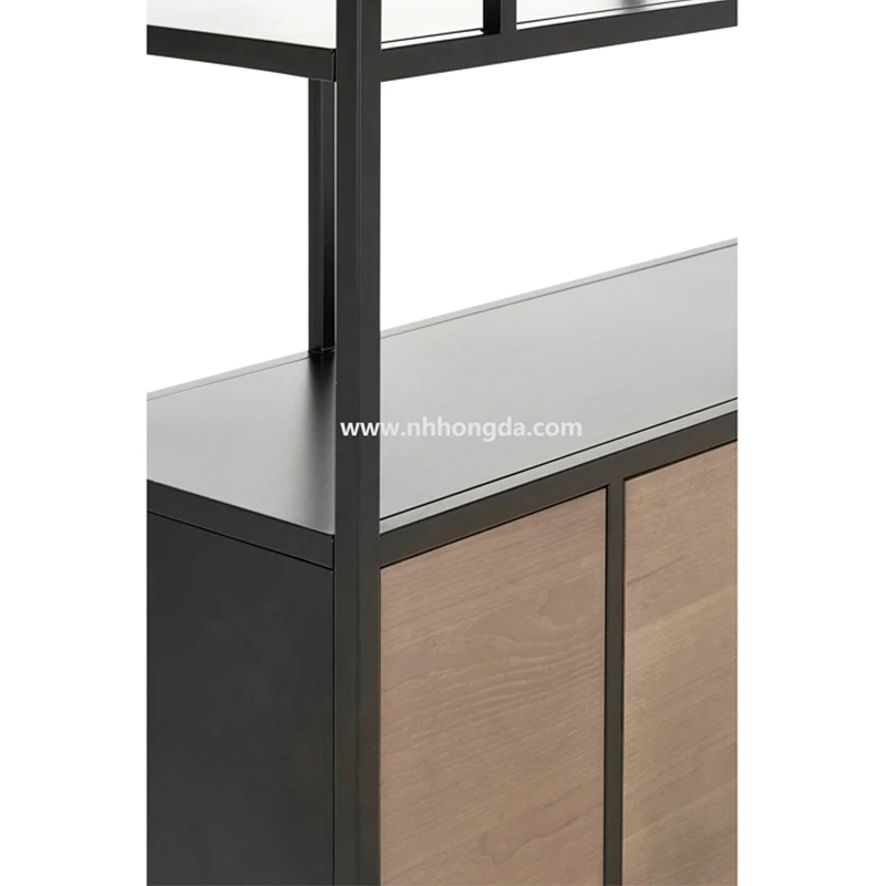 Multifunction Customizable Living room floor wrought iron Book Shelf Partition Art Frame Storage Holder Free Design Display Rack