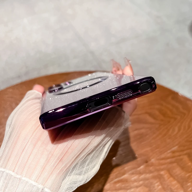 Soft TPU Plating Protective Phone Case with Magnetic Camera Protective Mobile Back Cover Case For Samsung Galaxy S25 Ultra