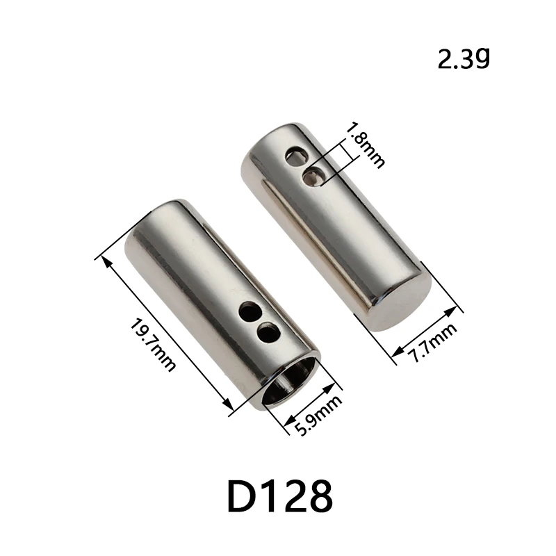 Newest blank metal rope end cord lock stopper bell cord cap for handbags/swimwear