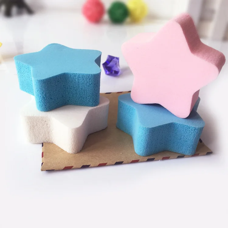 
star shape natural beauty makeup sponge powder puff double sided la girl cosmetic tool 