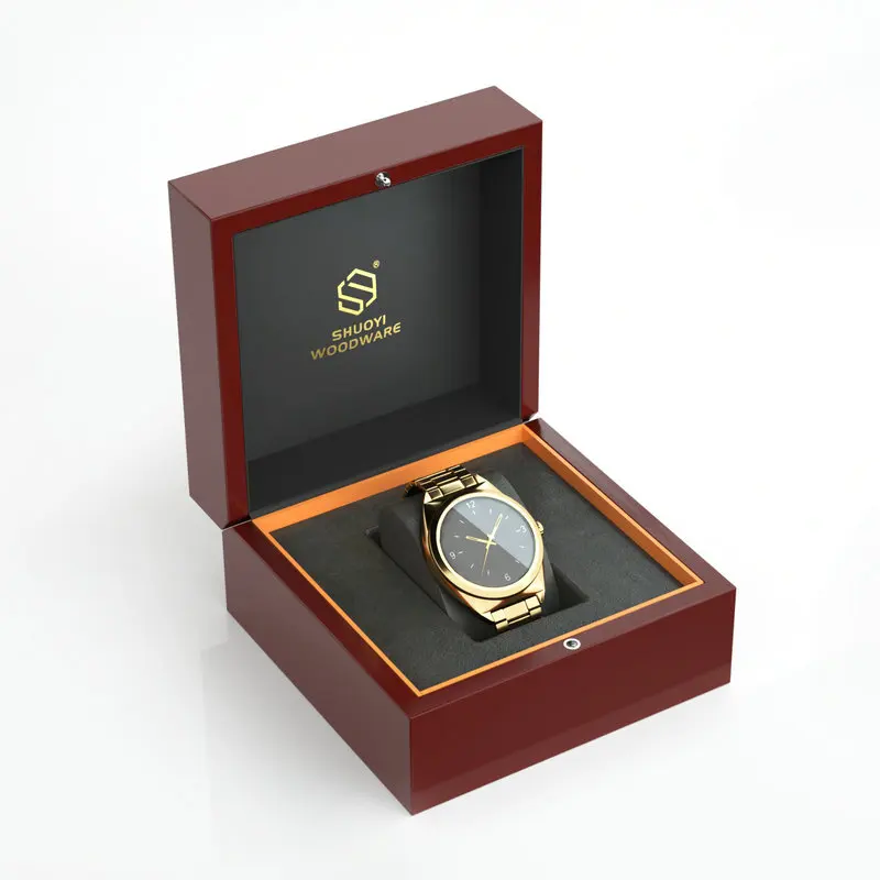 2021 FSC BSCI certificate new style mens luxury watch box noble and elegant single wood watch box