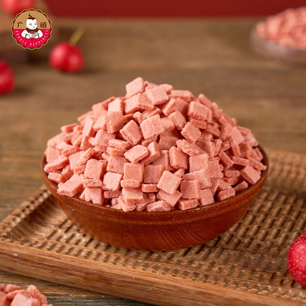500g Wholesale Chinese Snacks Food Fruit Dry Chopped Hawthorn Flakes for Dessert Toppings