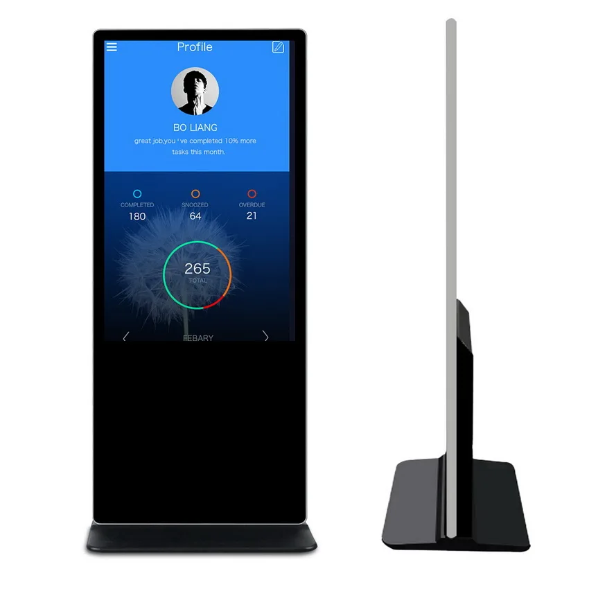 commercial display 55 inch floor standing touch screen kiosk lcd advertising display totem