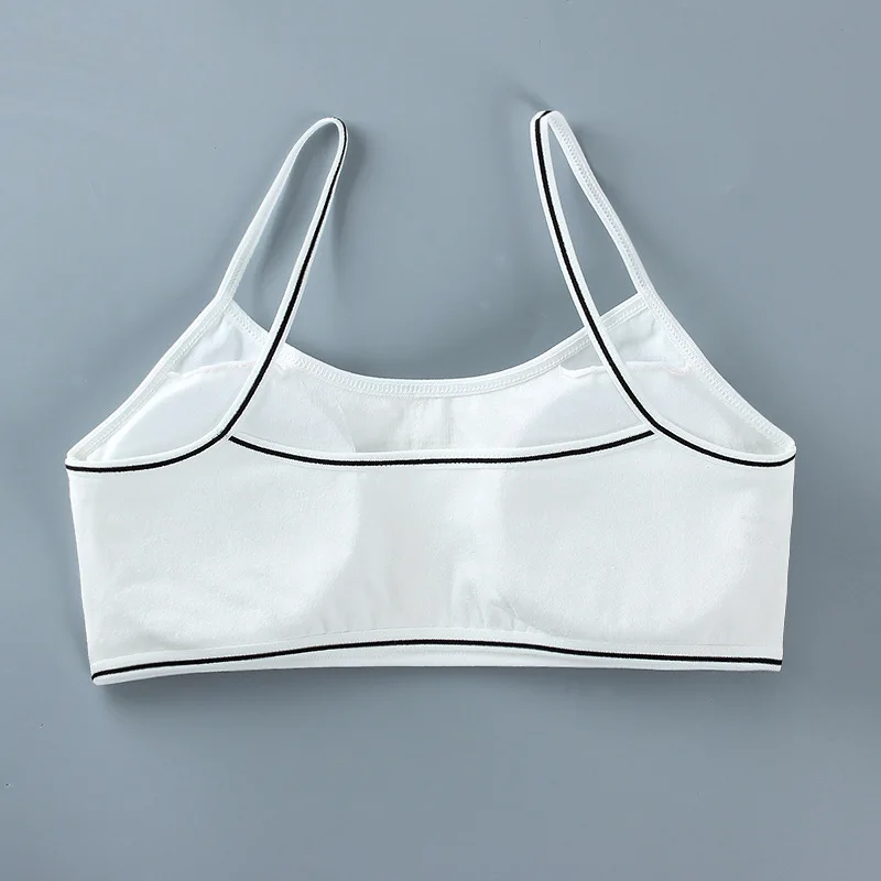 Wholesale Summer Thin Cotton 9 years old Student Girl Bra Growth Period Bra And Panties set Teens