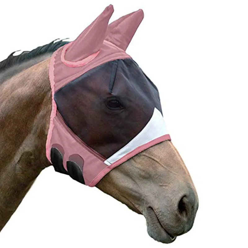 
Adjustable Horse Mesh Fly Mask with Ears 