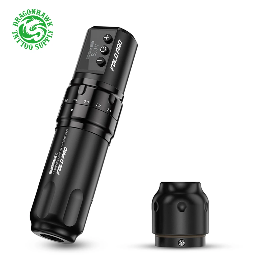 Dragonhawk Fold Pro Double Battery Wireless Guns Tattoo Machine Pen With Rca Connector