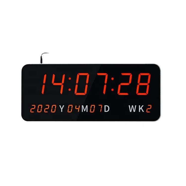 NTP 6 digit 7 segment digital led clock display led digital wall clock