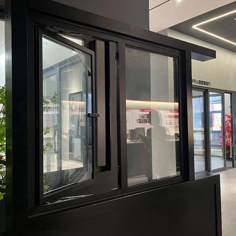 Top Hung Type Sound Proof Hurricane Construction Window USA Design House Windows For Sale