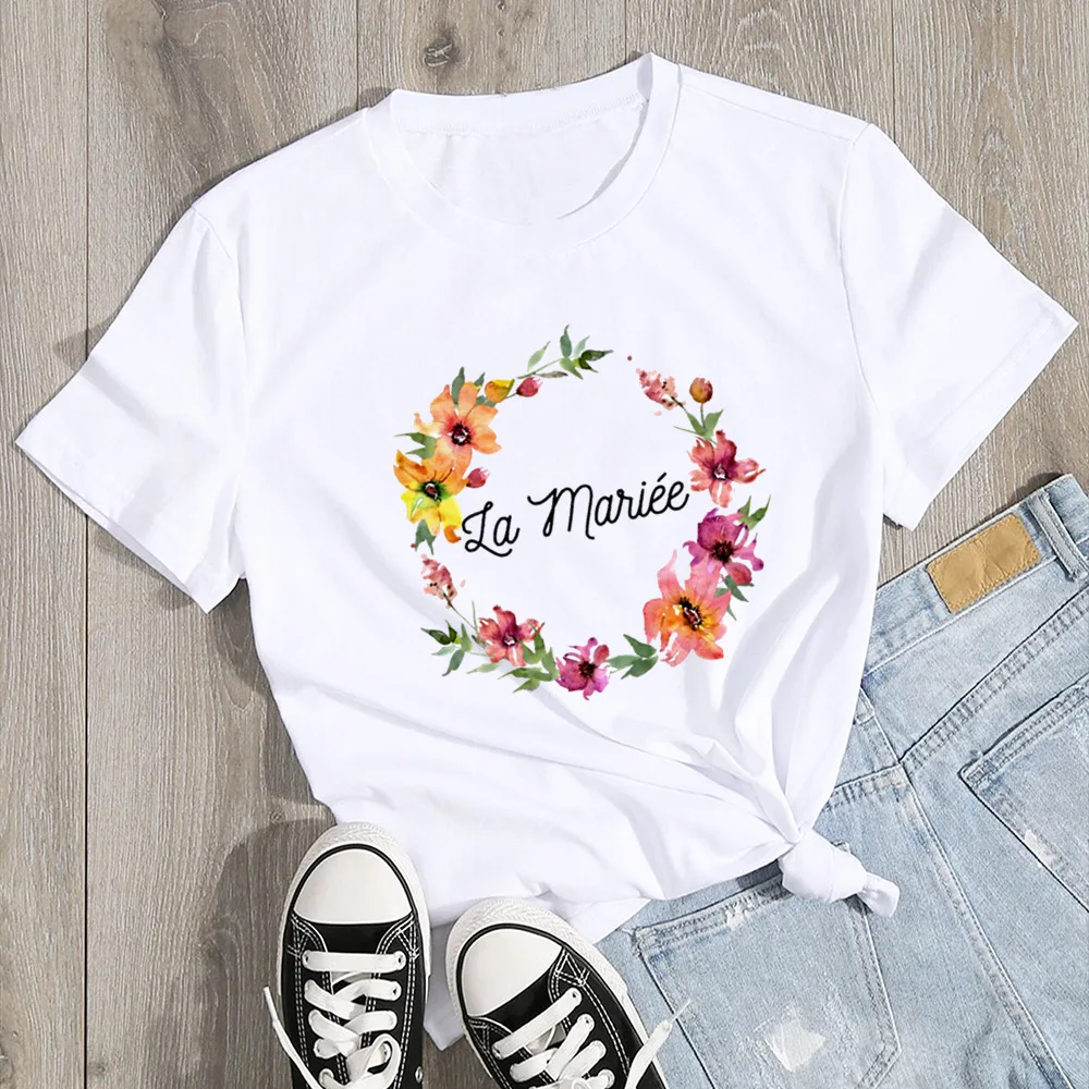 Wedding Party Clothes Bride Team Bride T-Shirt Team Bride Bachelorette Wedding Party Women Evjf Tee Bridesmaid Group T-shirts