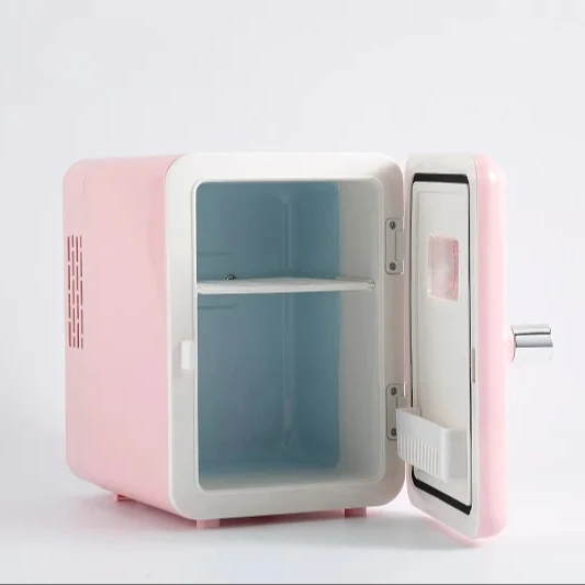 Fashion Different Color 4 Liter Small Fridge Use For Camping Home Portable Round Handle Mini Refrigerator