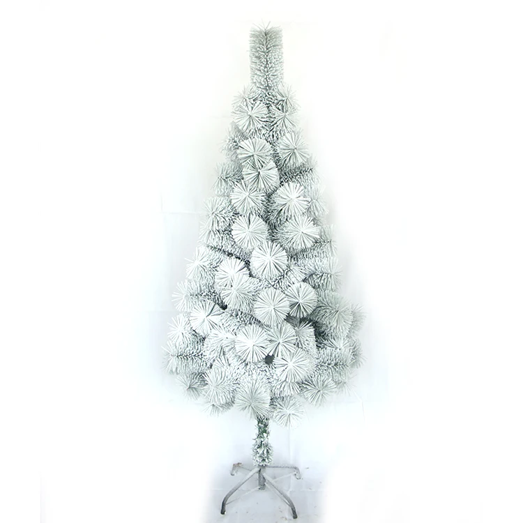 Хит продаж, украшенные ПВХ искусственные рождественские украшения, Рождественская елка с флокированными иглами сосны