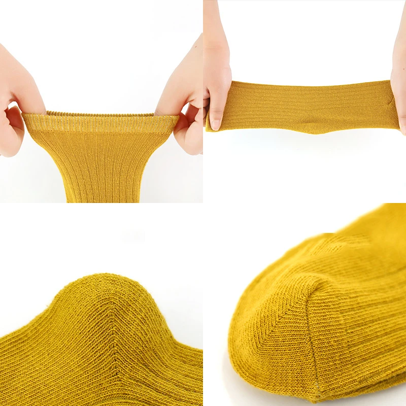 Korean Solid Color Infant Girls Boys Socks Simple Baby Cotton Socks Warm Newborn Long Sock