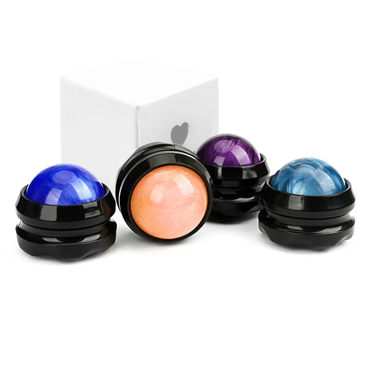 custom logo full body massage roller ball  rotate face rolling ball neck massager leg cold body roller