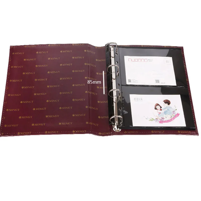 Связующего 4 кольца роскошные печать твердых обложек multifile связующего собирать banknocoin вставка штамп банкнот сбора книги