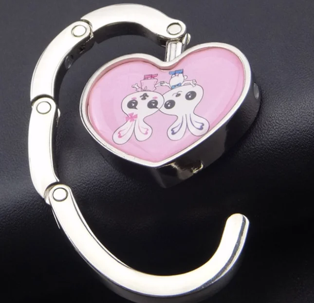 Custom Logo Folding Bag Holder Purse Hook Handbag Holder Handbag Hanger Bag Hook Bag Hanger Table Hook