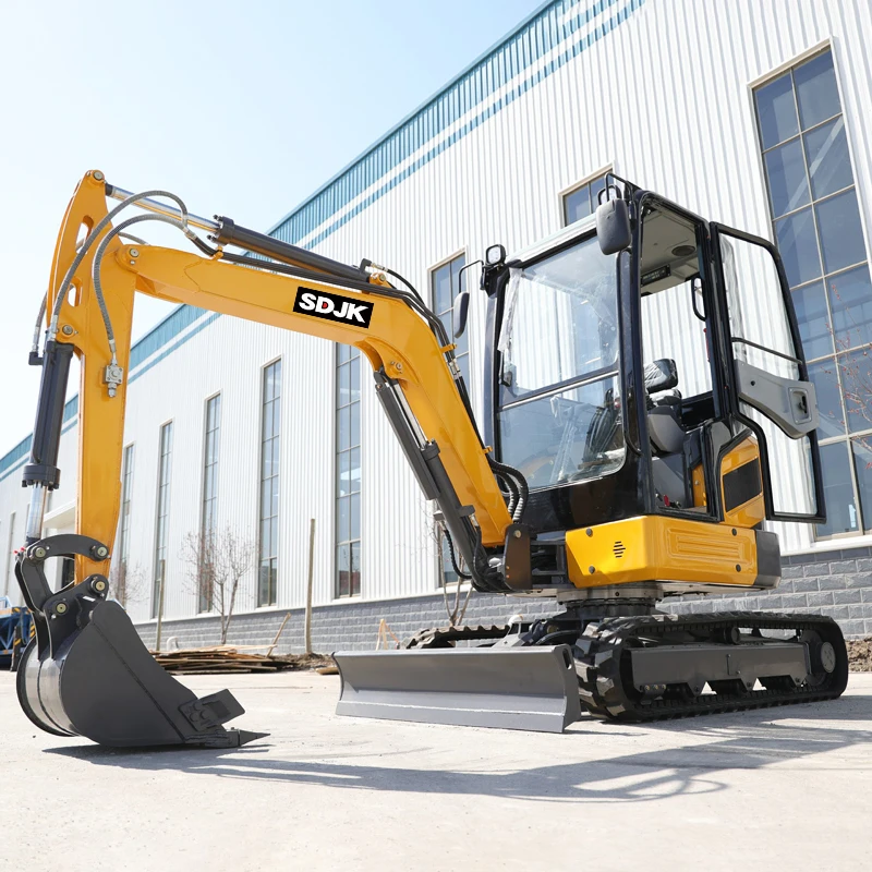 SDJK Mini Excavator with EPA EURO 5 Kubota Engine 3.5 Ton Small Digger Excavator Machine for Home Use Free Shipping