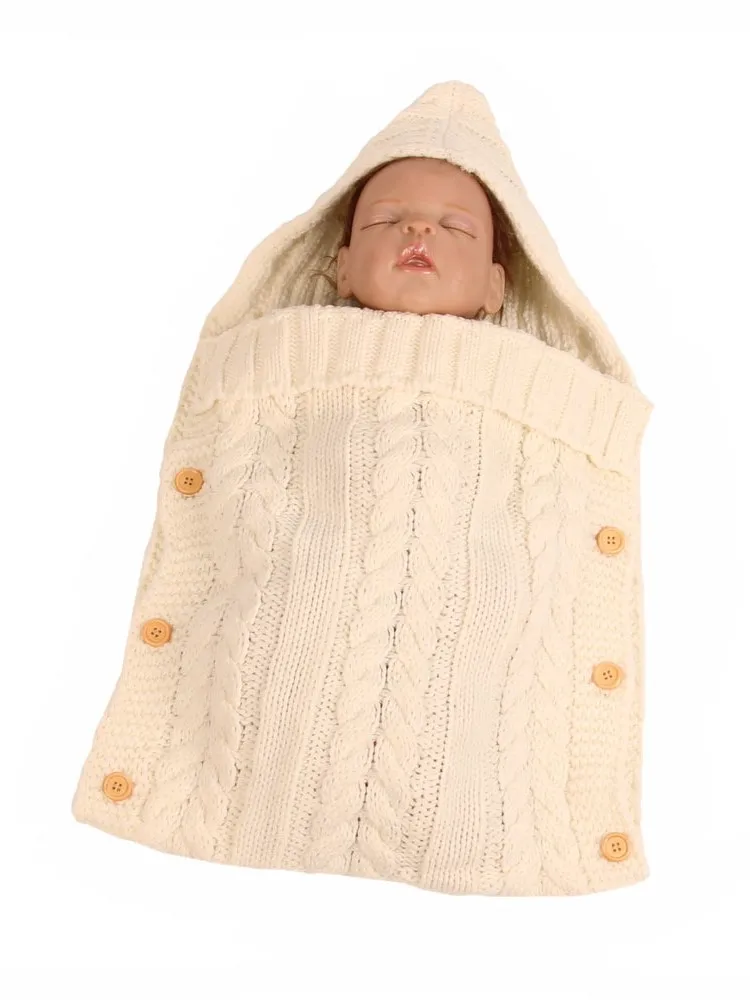 Newborn photography props   baby knitted wool button sleeping bag  photography blanket stroller sleeping bag