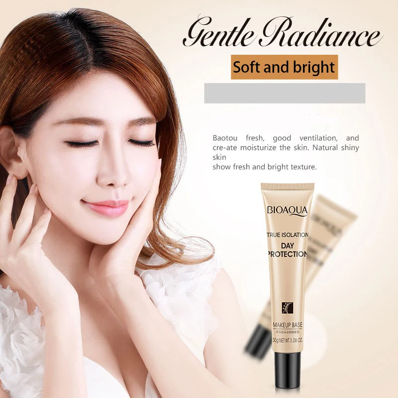 BIOAQUA Liquid foundation Brighten skin base make up Moisturizing Concealer BB Isolation facial repair cream 30g