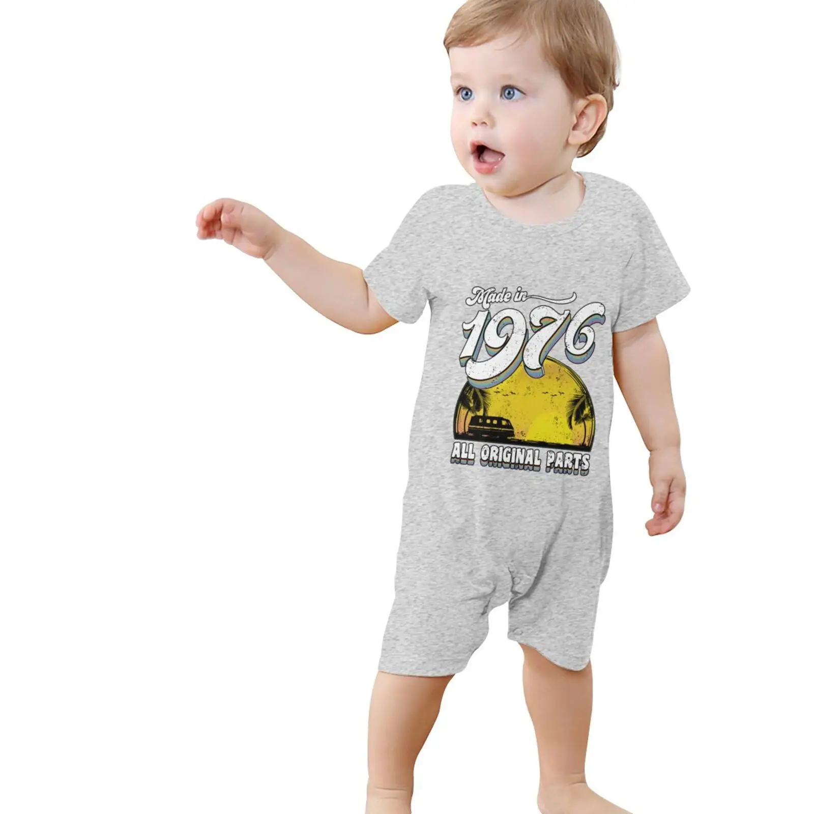 
Baby Clothes Girl Boy Romper Camiseta Vintage Made In 1976 All Original Parts 42th Birthday Cool Classic Retro Friend Special Gi 