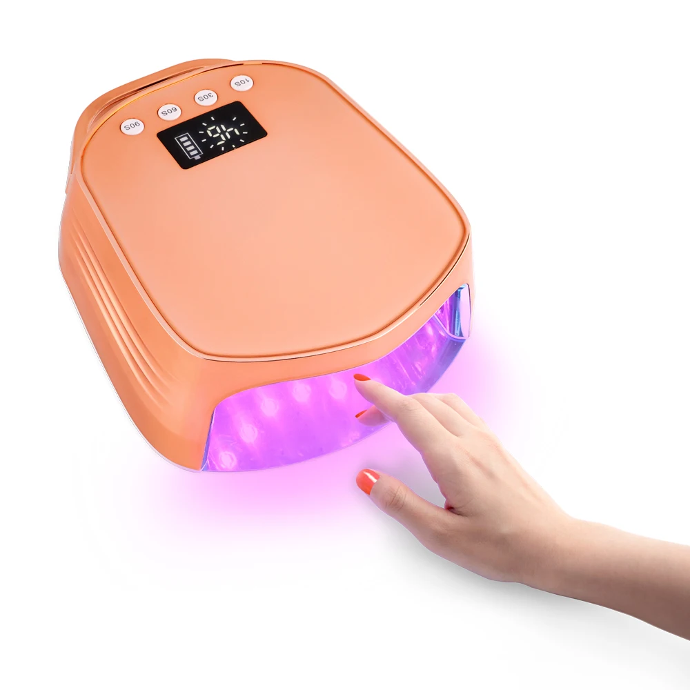 Quick Dry Gel Polish Nail Dryer Machine Rose Gold uv Led Handheld Nail Table Lamp Custom LOGO Rechargeable Nail Drill Lamp Set