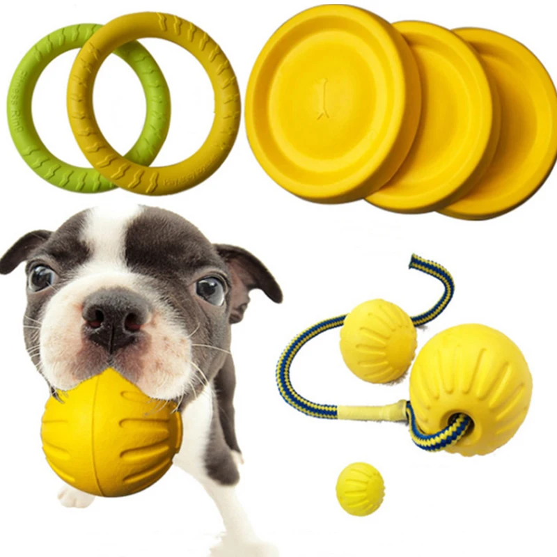 New Bite Resistant Training Chew EVA Bouncy Dog Bite Pet Toy Balls Flying