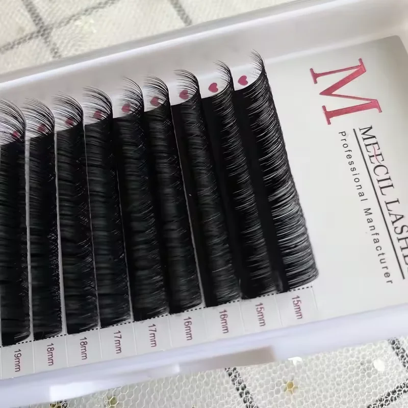Matte Black Volume Individual Cashmere Lash Extension Lash Tray Private Label Faux Mink Lashes