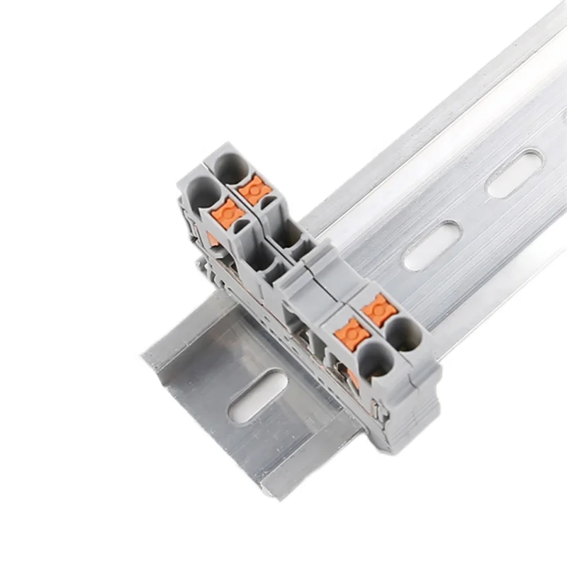 PT 2.5 Installation Screwless Pluggable Quick Wire Connector Mount Electrical Push in Spring Cage Din Rail Terminal Blocks