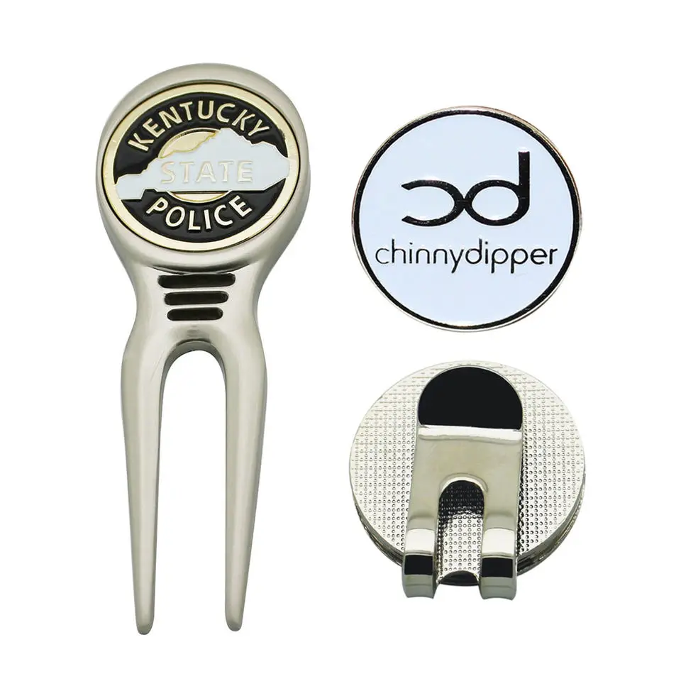 Professional Factory Custom Metal Golf With Logo Design Golf Ball Marker Hat Clip Custom Enamel Golf Ball Marker