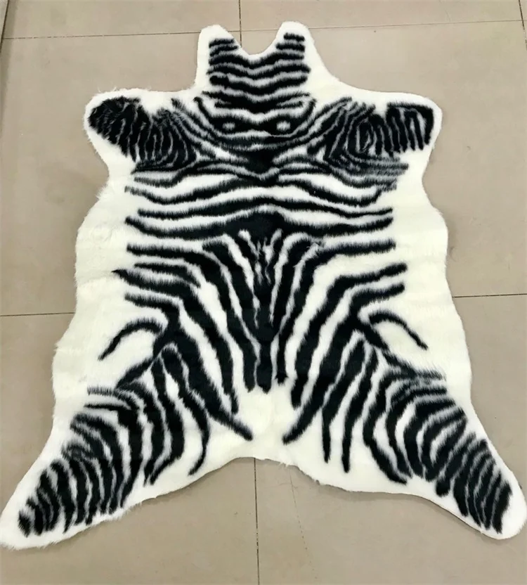 Cow Print Rug Faux Cowhide Area Carpet Animal Print Mat for Living Room