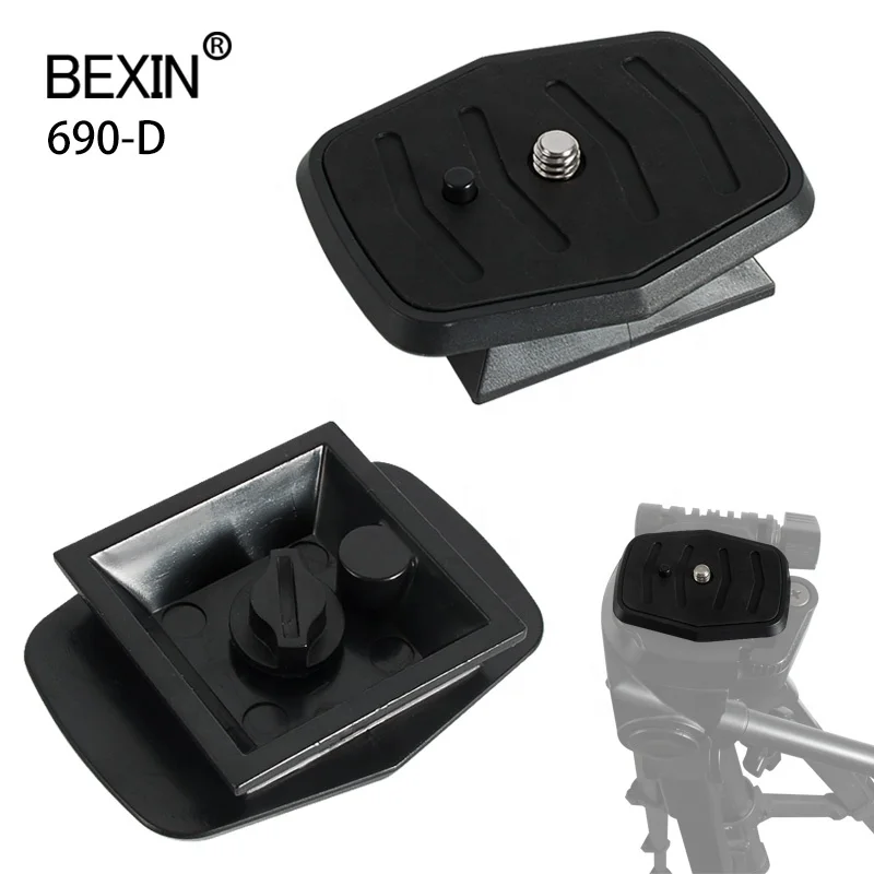 BEXIN Wholesale Universal Tripod mounting Base Adapter Plate Camera Parts Quick Release Plate with 1/4 screws for yunteng 690