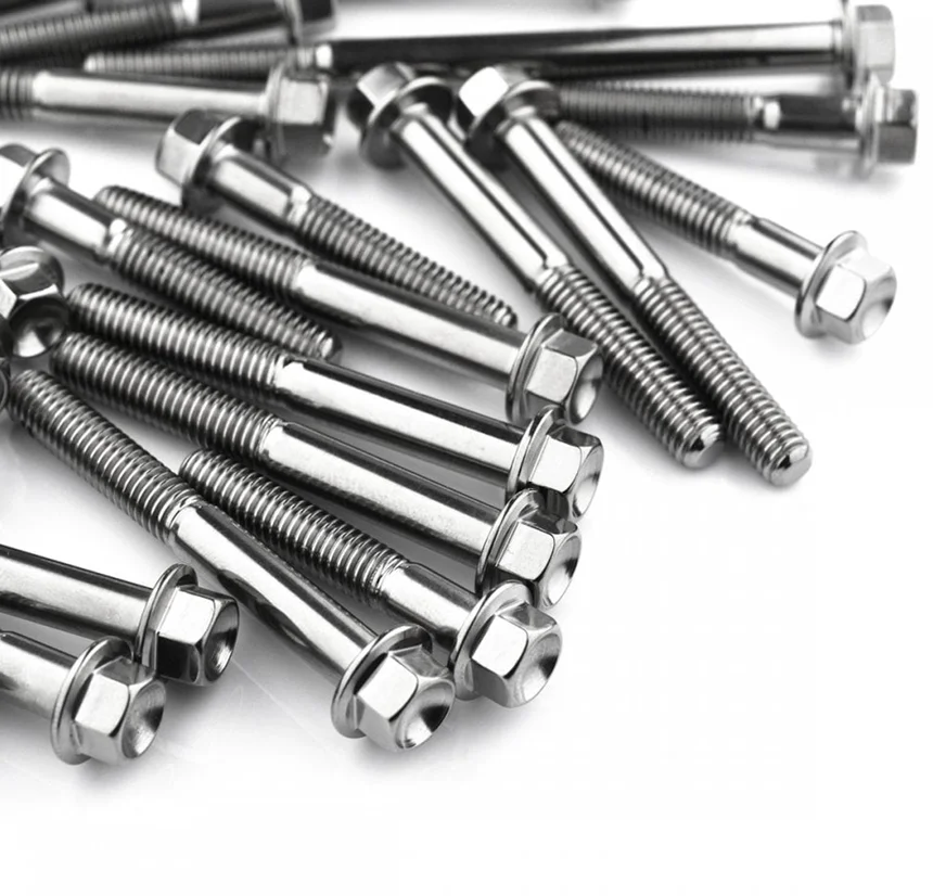 Gr5 Titanium Alloy Flange Head Motorcycle Bolts Titanium fasteners
