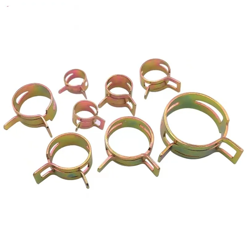 high-quality Iron galvanizing Oil/fuel Pipe Spring Type Clamp Spring Hose Clip Vacuum Hose Clamping